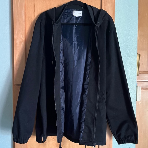 Men’s Five Four Versatile Urban Style Hooded Black Jacket Size XXL - Picture 3 of 10